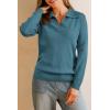 imageArachampampCloz Womens Wool Blend Polo Shirts Fall Sweaters Business Casual Outfits 2025Blue