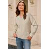 imageArachampampCloz Womens Wool Blend V Neck Fall Business Casual Sweater Tops 2025Apricot