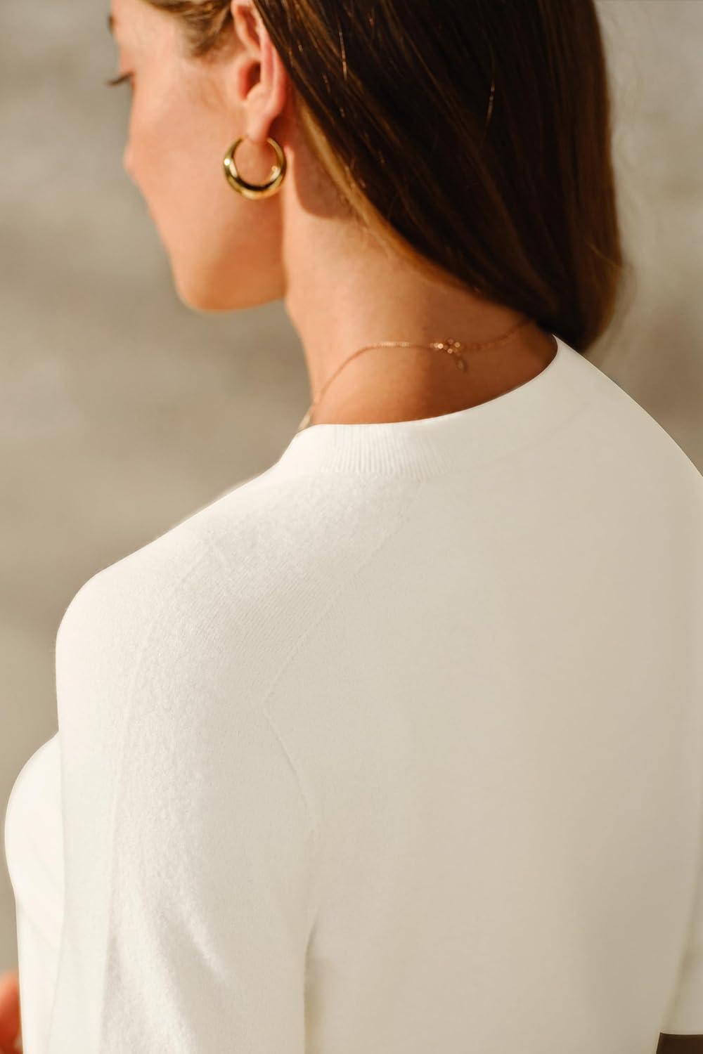 imageArachampampCloz Womens Summer Fall Lightweight Tops Short Sleeve Dressy BlouseZbeige