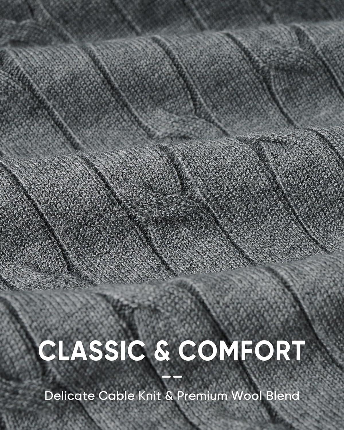 imageArachampampCloz Womens Wool Blend Summer Fall Tops Business Casual Polo Shirts 2025Cable Knitgrey