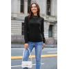 imageArachampampCloz 2024 Fall Sweaters Long Puff Sleeve Tops Crew Neck Special Dots Trendy Casual Lightweight Pullover Clothes OutfitsBlack