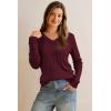 imageArachampampCloz Womens Wool Blend Fall Sweaters Business Casual OutfitsCablewine Red