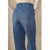 imageArachampampCloz Womens Denim Adjustable Waist Buttons High Waisted Wide Leg Jeans 2025Blue