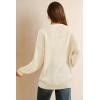 imageArachampampCloz Womens Mohair Wool Blend Fall Chunky Business Cardigan Sweaters 2025Cream