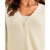 imageArachampampCloz Womens Mohair Wool Blend Fall Chunky Business Cardigan Sweaters 2025Cream