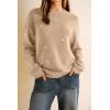 imageArachampampCloz Womens Wool Blend Embroidery Floral Oversized Fit Sweater Trendy 2025Apricot