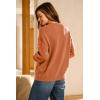 imageArachampampCloz Womens Wool Blend Embroidery Floral Oversized Fit Sweater Trendy 2025Orange