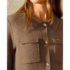imageArachampampCloz Womens Wool Blend Fall Fashion Button Down Cropped Jacket Shackets 2025Brown