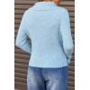 imageArachampampCloz Womens Wool Blend Fall Zip Up Lapel Neck Business Cardigan Sweaters 2025Pale Blue