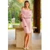 imageArachampampCloz Womens Wool Blend Long Sleeve Off Shoulder Sweater Dresses 2025Pink