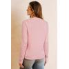 imageArachampampCloz Womens Wool Blended 2025 Fall Cardigan Sweaters Lightweight Long Sleeve Business Casual Outfits TopLight Pink