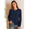 imageArachampampCloz Womens Wool Blended 2025 Fall Cardigan Sweaters Lightweight Long Sleeve Business Casual Outfits TopNavy