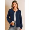 imageArachampampCloz Womens Wool Blended 2025 Fall Cardigan Sweaters Lightweight Long Sleeve Business Casual Outfits TopNavy