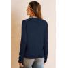 imageArachampampCloz Womens Wool Blended 2025 Fall Cardigan Sweaters Lightweight Long Sleeve Business Casual Outfits TopNavy