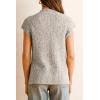 imageArachampampCloz Womens Cotton Blend Cap Sleeve Side Slit Sweater Vest Fall Casual Tops 2025Khaki Grey