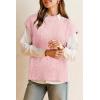 imageArachampampCloz Womens Cotton Blend Cap Sleeve Side Slit Sweater Vest Fall Casual Tops 2025Light Pink