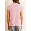 imageArachampampCloz Womens Cotton Blend Cap Sleeve Side Slit Sweater Vest Fall Casual Tops 2025Light Pink