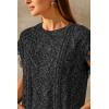 imageArachampampCloz Womens Cozy Cotton Fringe Cable Knit Western Outfits Fall Sweater Vests 2025Black Heather