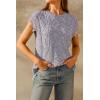 imageArachampampCloz Womens Cozy Cotton Fringe Cable Knit Western Outfits Fall Sweater Vests 2025Blue Heather