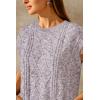 imageArachampampCloz Womens Cozy Cotton Fringe Cable Knit Western Outfits Fall Sweater Vests 2025Brown and White Heather