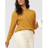 imageArachampampCloz Womens Soft Knit Sweater Fall Dressy Casual Pullover TopsAyellow