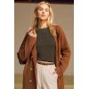 imageArachampampCloz Womens Wool Blend Classic Crew Neck Casual Fall SweatersDark Brown