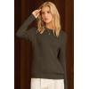 imageArachampampCloz Womens Wool Blend Classic Crew Neck Casual Fall SweatersDark Brown