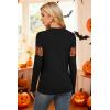 imageArachampampCloz Womens Wool Blend Classic Crew Neck Casual Fall SweatersHalloween Pumpkin