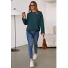 imageArachampampCloz Womens Wool Blend Oversized Sweaters Crewneck Casual Fall Outfits Fashion TopsDark Green