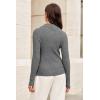 imageArachampampCloz Womens Wool Blend Polo Sweater Shirt Business Casual Slim Fitted Fall Tops 2025Gray