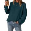 imageArachampampCloz Womens Wool Blend Oversized Sweaters Crewneck Casual Fall Outfits Fashion TopsDark Green