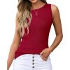 imageArachampampCloz Womens Wool Blend Sweaters Non See Through AllSeason Business Casual Tank 2025Cburgundy Red