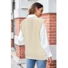 imageArachampampCloz Womens Sweater Vest 2024 Fall Winter Knitted V Neck Oversized Casual Cap Sleeve Pullover Tank TopsApricot