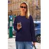 imageArachampampCloz Womens Wool Blend Cable Knit Fall Winter Chunky Oversized Sweaters 2025Navy
