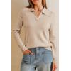 imageArachampampCloz Womens Wool Blend Collared Fall Pullover Sweaters Business Casual Outfits 2025Apricot