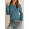 imageArachampampCloz Womens Wool Blend Collared Fall Pullover Sweaters Business Casual Outfits 2025Blue