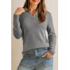 imageArachampampCloz Womens Wool Blend Collared Fall Pullover Sweaters Business Casual Outfits 2025Dark Gray