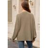 imageArachampampCloz Womens Wool Blend Oversized V Neck Casual Sweaters 2025Camel