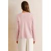 imageArachampampCloz Womens Wool Blend Sweater Blazers Business Casual Jacket with Pockets 2025Pink