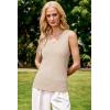 imageArachampampCloz Womens Wool Blend Sweaters Non See Through Double VNeck AllSeason Tank 2025Apricot