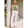 imageArachampampCloz Womens Wool Blend Sweaters Non See Through Double VNeck AllSeason Tank 2025Leaves Green