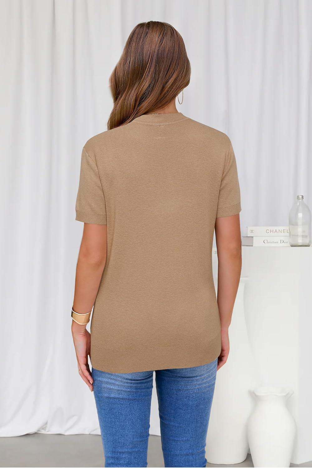 imageArachampampCloz Womens Wool Blend Business Casual Essential Fall Layering Pullover SweatersAcamel02