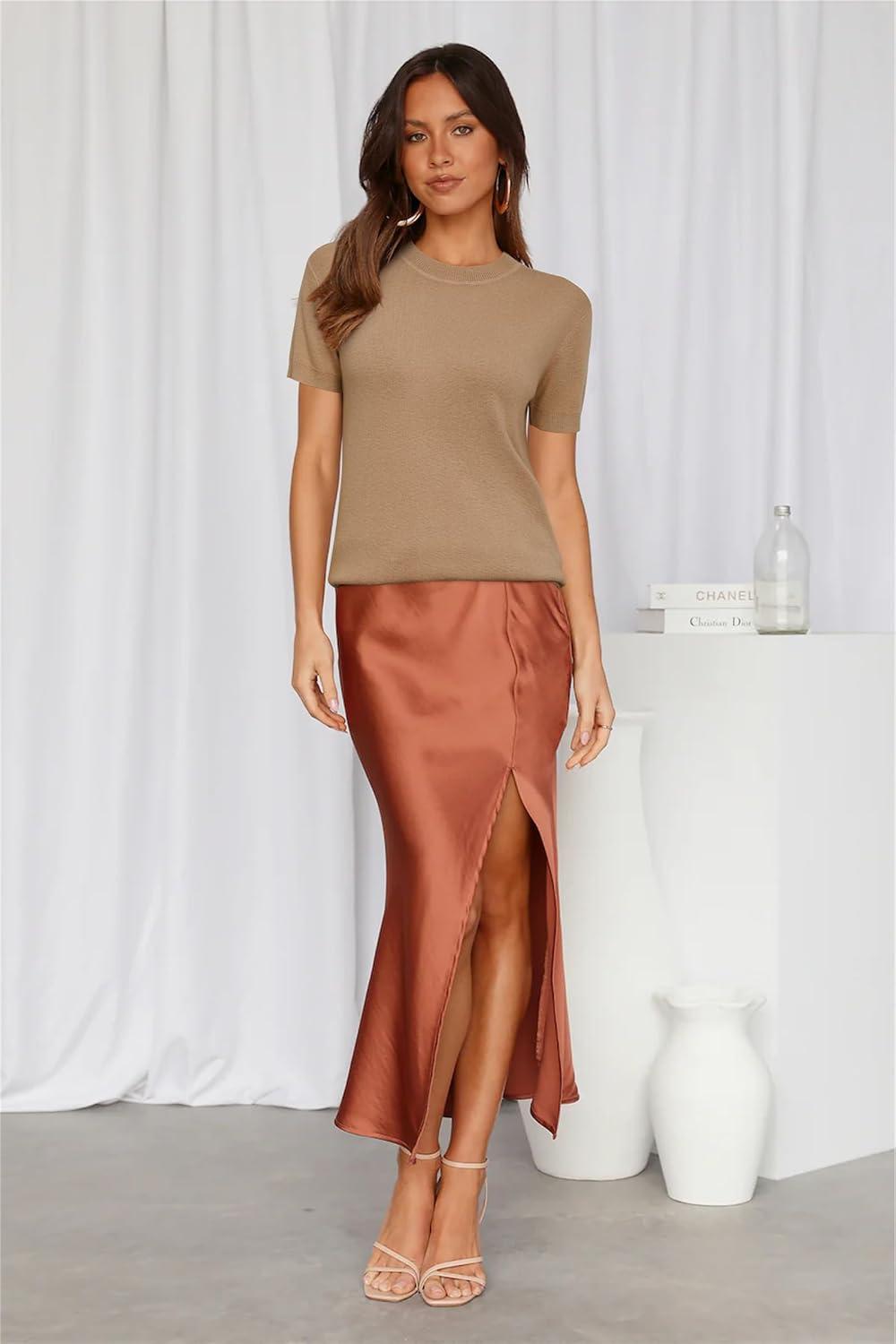 imageArachampampCloz Womens Wool Blend Business Casual Essential Fall Layering Pullover SweatersAcamel02