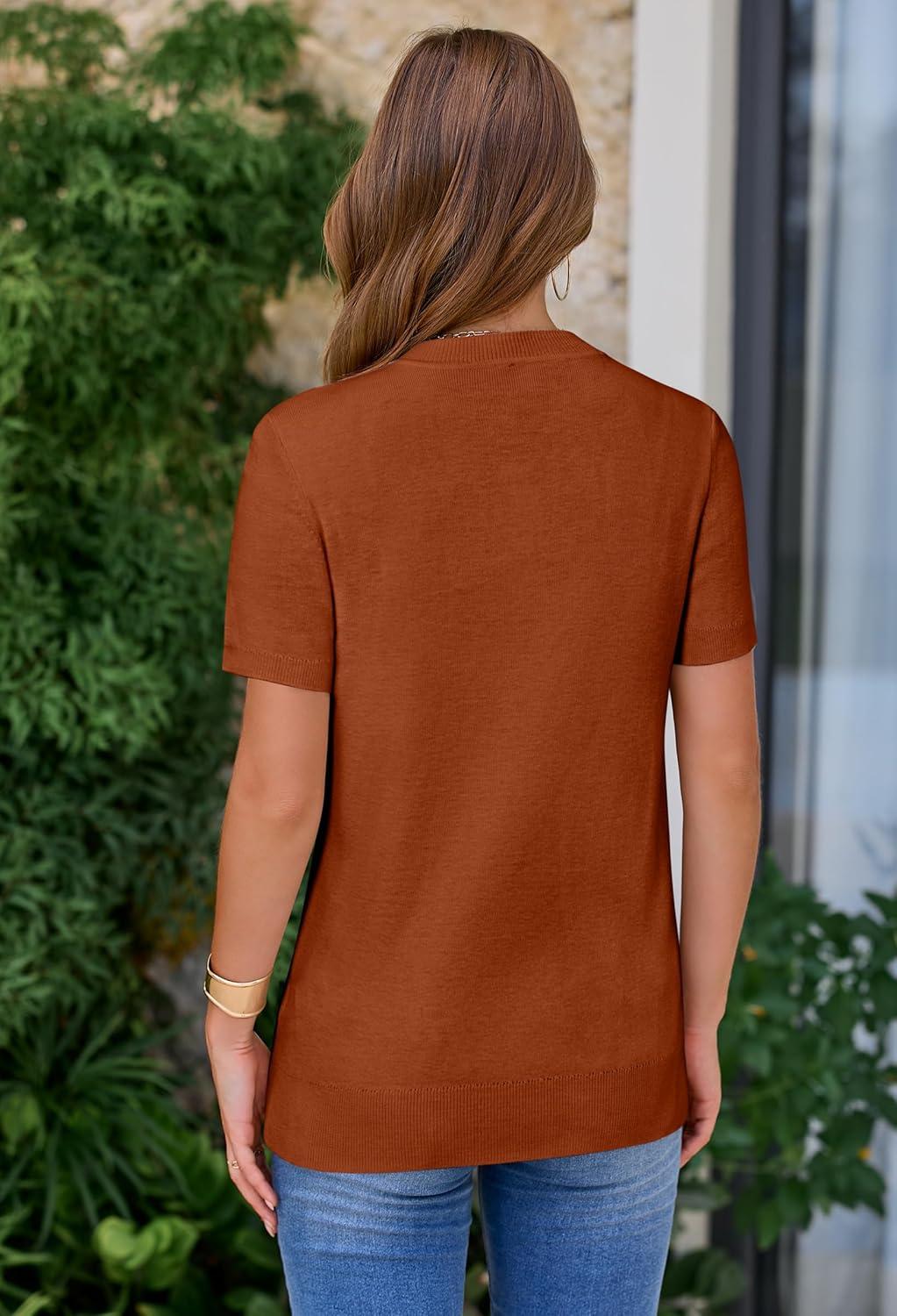 imageArachampampCloz Womens Wool Blend Business Casual Essential Fall Layering Pullover SweatersCaramel