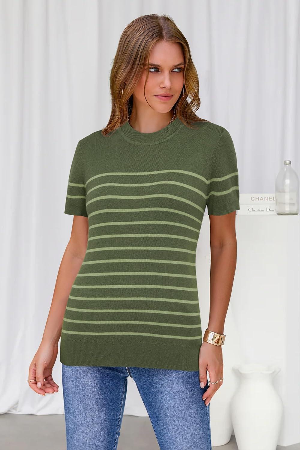 imageArachampampCloz Womens Wool Blend Business Casual Essential Fall Layering Pullover SweatersGrass Greenavocado Green