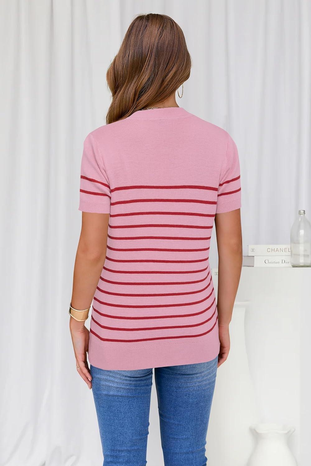 imageArachampampCloz Womens Wool Blend Business Casual Essential Fall Layering Pullover SweatersPinkred