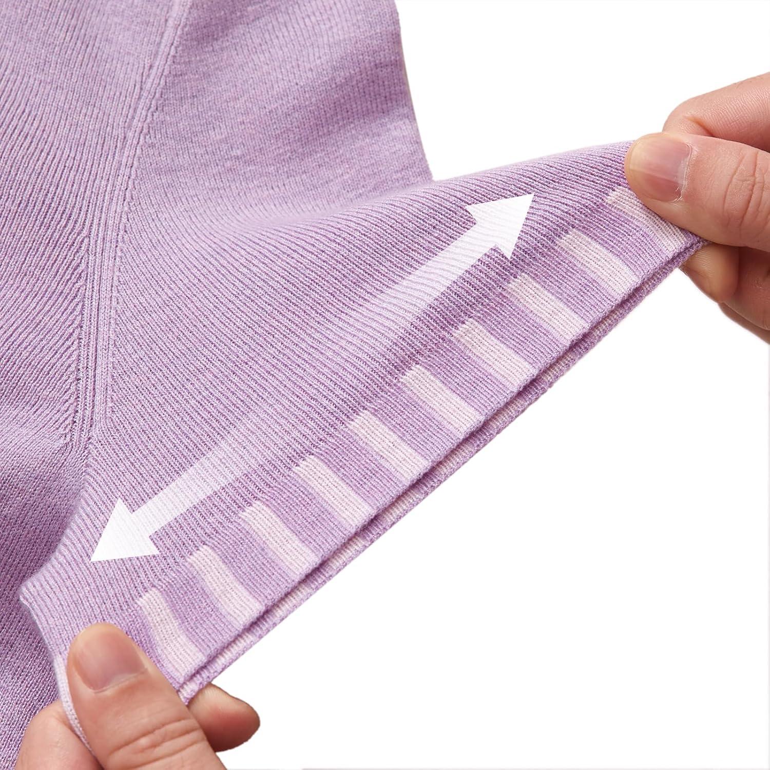 imageArachampampCloz Womens Wool Blend Business Casual Essential Fall Layering Pullover SweatersPurple5132