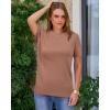 imageArachampampCloz Womens Wool Blend Business Casual Essential Fall Layering Pullover SweatersMocha Mousse