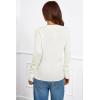 imageArachampampCloz Womens Wool Blend ButtonCuff Fall Fashion Casual SweatersWhite