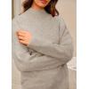 imageArachampampCloz Womens Wool Blend Soft Mock Neck Casual Oversized Fall SweaterCamel